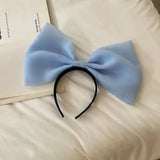 Daiiibabyyy Korean Exaggerate Mesh Big Bow Knot Hairbands Fashion Hair Hoop For Women Girls Hair Band Party Headband Headdress Accessories