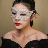 DAIIIBABYYY  -  Mask Women's Plastic Material Handmade Gorgeous Feather Tassel DecorationFashion SuitableHalloween Dance Party Performance Props