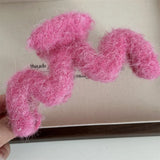 DAIIIBABYYY  -  New Autumn And Winter Plush Geometric rectangle M-Shape Hair Clip Fashion Simple Shark Clip Hair Accessories For Woman Girls