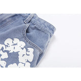DAIIIBABYYY  -  Women Kapok Print Slim Jeans Pants Autumn Winter High Waist Button Zipper Casual All Match Fashion Trousers Hipster Streetwear