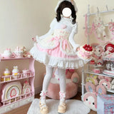 DAIIIBABYYY  -  Japan Anime Lolita Jsk Mini Dress Set Women Sweet Magic Ruffles Princess Cosplay Costumes Party Dresses Cute Dress