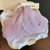 Daiiibabyyy  Fairy Tulle Butterfly Big Hair Claw Clip Retro Simple French Bow Tulle Hairclip for Women Elegant Fashion Hair Accessory Gift
