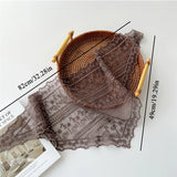 Daiiibabyyy Hollow Lace Triangle Scarf Head Wrap Scarf Office Lady Wrist Hair Tie Bandana Kerchief Women Girl Headscarf Headband Hair Band