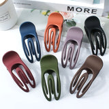 Daiiibabyyy Korean Solid Color Frosted Hair Claw Simple Elegant Acrylic Hair Clips Hairpins Barrette Headwear Women Girls Hair Accessories