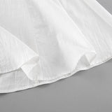 Daiiibabyyy  Elegant Backless Dress White Fashion Hollow Bow Lace-up High Waist V-Neck Dress Luxury Fashion Women Party Evening Dress