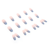 Daiiibabyyy  24Pcs/Set Full Coverage Waterproof Sticker Coffin False Nails Ballerina Press On Nail Set Seamless Removable Fake Nails Capsule