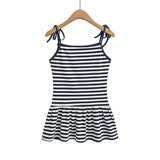 Daiiibabyyy  Sweet Double-shoulder Strap Striped Color-block Camisole For Women Unique Design Patchwork Pure Desire Dress Elegant Casual WIKO