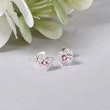 Daiiibabyyy  Mini Colorful Heart Ear Cartilage Piercing Lobe Stud Earring for Women Y2k Accessories Tragus Rook Helix Flat Ear Jewelry KAE312