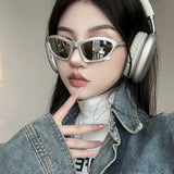 DAIIIBABYYY  -  Summer new cross-border modern retro sunglasses trendy street photography glasses European and American fashion futuristic