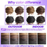 Daiiibabyyy  2PCS Messy Human Hair Bun Chignon With Elastic Rubber Band Stretchy 100% Human Hair Scrunchies Hair Bun Donut Elegant Ponytail