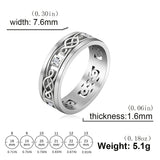 DAIIIBABYYY  -  Irish Celtics Knot Rings Men Women Stainless Steel Clear Zircon Amulet Couple Ring Jewelry Wedding Band Gift 2024 New In