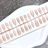 Daiiibabyyy  24PCS 3D White Seashell Almond False Nails Summer Ocean Seastar French Ins Nail Tips Beach Style Wearable Sweet Cool Fake Nails