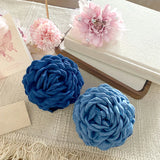 Daiiibabyyy 2024 Fashion Denim Blue Rose Large Hair Claw Clip Headwear Spring Summer Korean Women Oversized Flower Hairpin Hair Accessories