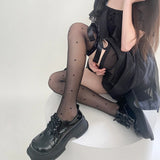 DAIIIBABYYY  -  Lolita Women Stockings Japanese White Ribbon Bow Tie Lace Sock Sweet Girl Bow Stocking Y2K Over Knee Socks High thighs stockings