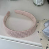DAIIIBABYYY  -  Sweet cream knitted wool headband autumn and winter foreign style daily versatile headband hairhoop go out hair accessories new