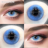 Daiiibabyyy  1 Pair Monaco Blue Color Contact Lenses Color Brown Purple Green Grey Cosmetic Lens Half Yearly Natural Fashion Beauty