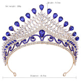 Daiiibabyyy  Royal Queen Wedding Crown Rhinestone Crystal Peacock Bridal Diadem Pageant Headdress Bride Tiara Hair Jewelry Accessories