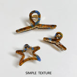 Daiiibabyyy  Acetate Star Hair Claw Clips for Women Tortoiseshell Hair Clips Cute Hair Accessories for Daily Hairstyle