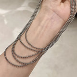 Daiiibabyyy  High-end and versatile silver multi-layer geometric niche clavicle chain