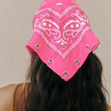 Daiiibabyyy  Fashion Printing Hair Scarf Headabnds Women Bohemia Retro Hair Scarf Headwear Hair Accessories Square Scarf Bandana