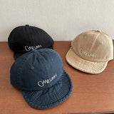 DAIIIBABYY  -  2024 Japanese Retro Short-brimmed Baseball Caps for Men Fashion Letter Embroidery Soft Top Niche Harajuku Style Women's Hats