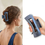 Daiiibabyyy  Pearlescent Soft Rubber Shark Hair Claw Clip Unbreakable Strong Holding Power Large Glitter Hair Clip