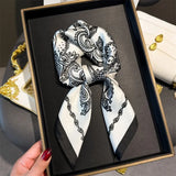 DAIIIBABYYY  -  New Silk Square Scarf Women Luxury Floral Print Kerchief Soft Satin Hairband Hands Bag Ribbon Foulard Hijab Neckerchief Headband