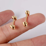 DAIIIBABYYY  -  1 Pair Stainless Steel Love Heart Shape Nipple Piercing Cubic Zirconia Butterfly Crown Barbell Tongue Piercing Body Jewelry