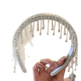 Daiiibabyyy  1PC Diamond Tassel Flocking Hair Bands for Women Delicate Fashion Hair Accessories Premium Sense Simple Versatile Hair Accessori