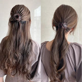 DAIIIBABYYY  -  Matte Hairpins Maker Bun Horsetail Buckle Hair Clips for Women Expanding Bird Nest Hair Claws Clips Korean Hair Accessories