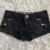 Daiiibabyyy  Y2k Black Women Shorts Vintage Street Fashion Hip Hop Graphic Printing Style Punk Goth Denim Shorts Gyaru Streetwear