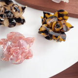 Daiiibabyyy  Three Dimensional Clip High-Grade Flower Acetate Hairpin Girly Exquisite Shark Clip