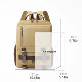 Daiiibabyyy  Canvas retro backpack, outdoor hiking, multifunctional, multi compartment, chest bag, side backpack