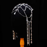 Daiiibabyyy  Hair Ornament Elf Butterfly Mermaid Headwear Hani Princess Forehead Ornament Rhinestone Tassel Eyebrow Heart Pendant