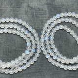 DAIIIBABYYY  -  5MM Natural Blue Moon Stone Triple Circle Bracelet Handmade Fortune Energy Mineral Woman Amulet Jewelry Gift 1PCS