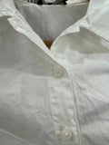 Daiiibabyyy Women White Lace Slim Blouse T Shirt 2024 Summer Cotton Turn-down Collar Short Sleeve Tees Solid Simple Sweet Tops Y2K Clothes