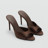 Daiiibabyyy  Sexy Thin High Heel Summer Women Slippers Concise Daily Wear Slip on Shoes Elegant Evening Party Dress Sandalias Mujer