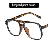DAIIIBABYYY  -  2024 Fashion Anti-blue Light Glasses Men Women Transparent Computer Glasses Large Frame Retro Eyeglass Square Eyeglasse