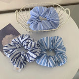 Daiiibabyyy Ins Simple Cute Bow Hair Scrunchies French Style Large Intestine Hair Ring Elegant Lady Y2K Hair Band