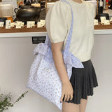 Daiiibabyyy  Ladies' Shoulder Bags New Korean Floral Countryside Fashion Simple Versatile Tote Bags Large Capacity Portable Handbags For Girl