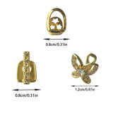 Daiiibabyyy  Hip-Hop Fashion Zircon Butterfly/Zircon Interdental Personalized Jewelry, Suitable For Music Festivals, Parties And Daily Wear