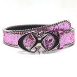 DAIIIBABYYY  -  New Y2k Moon Star Belt Fashion Cross Metal Retro Punk Belt Women Girls Pu Leather Sequin Waistband Jeans Pants Decorative Belts