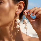 Daiiibabyyy  1Pairs Ocean Sweet Starfish Gradient Jellyfish Acrylic Earrings for Ladies Cute Summer Vacation Style Ear Jewelry Accessory