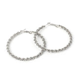 DAIIIBABYYY  -  2Pc Stainless Steel Exaggerated Round Bead Hoop Earring Women Men Smooth Design Vintage Double Rings Earring Personality Jewelry