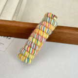 DAIIIBABYYY  -  New Korean Spiral Hair Ties High Elastic Telephone Cord Braid Hair Band Women Girls No Crease Ponytail Holder Hair Ropes