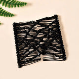 Daiiibabyyy  DIY Women Elastic Magic Hair Combs Vintage Hair Clip Claw Bun Maker Tools Hairstyle Fashion Pearl Beads Hairdo Hair Accessories