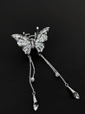 Daiiibabyyy  New Butterfly Rhinestone Tassel Hair Clips Luxury Personality Fashion Claw Clips New Style Hair Accessories Wholesale