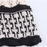 Daiiibabyyy  Women Knitted Hollow Out Mini Dresses Round Neck Sleeveless Off Shoulder Short Dress Lady Casual Summer Holiday Beach Robes
