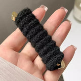 DAIIIBABYYY  -  New Korean Spiral Hair Ties High Elastic Telephone Cord Braid Hair Band Women Girls No Crease Ponytail Holder Hair Ropes