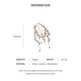 Daiiibabyyy  Crystal Fringe Elf HairBands for Women Temperament Charms Bride Hair Crown Wedding Party Female Hair Accessories Gift